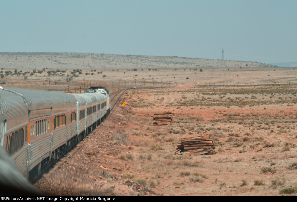 Grand Canyon Railway traveling to the Canyon